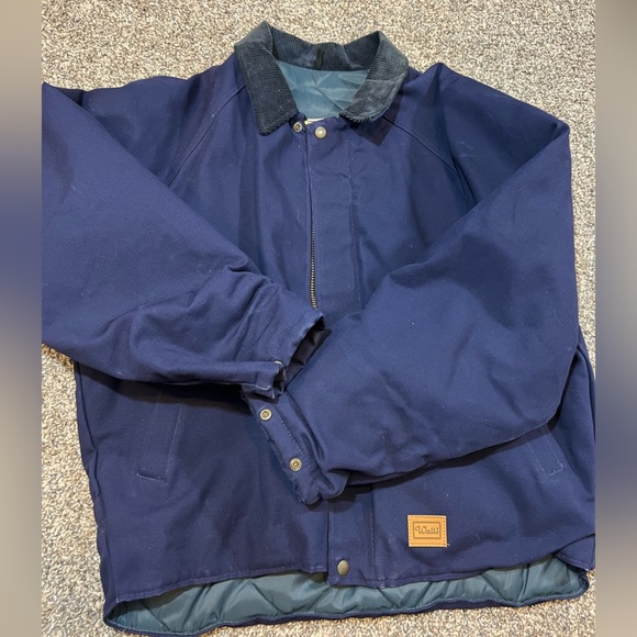 Walls Coat Navy Work utility Vintage Blue Insulated Waist Length Coat Si… - Picture 4 of 12